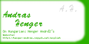 andras henger business card